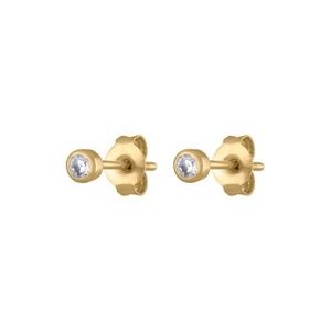 14k Gold Plated Crystal Stud Earrings